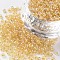 12/0 Glass Seed Beads, Trans. Colors Rainbow, Round, Pale Goldenrod,
Size: about 2mm in diameter, hole:1mm, about 6666pcs/100g