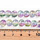 透明クラックルガラスビーズ連売り  ラウンド  カラフル  7~7.5x8.2mm  穴：1.4mm  約102~108個/連  28.90~30.63''（73.4~77.8センチメートル）&nbsp;GLAA-T025-8mm-02C-4