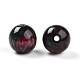 樹脂ビーズ  ラウンド  ツートン  ダークスレートブルー  12mm  穴：2mm&nbsp;RESI-YW0004-28C-09-2