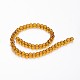 ガラスラウンドビーズ連売り  ダークチソウ  4mm  穴：1mm  約75~80個/連  11インチ&nbsp;GLAA-I028-4mm-11-2
