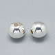 925スターリングシルバービーズ  ラウンド  銀  6mm  穴：1.8mm&nbsp;STER-T002-237S-6mm-2