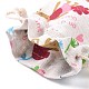 リネン巾着袋  長方形  花柄  14x10cm&nbsp;CON-PW0001-078A-22-3