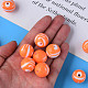 Opaque Striped Acrylic Beads&nbsp;MACR-S373-27B-04-7