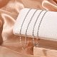Brass Textured Oval Link Chain Necklaces&nbsp;NJEW-H053-01B-P01-3