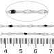 真鍮をあしらったチェーン  エナメル  スプールで  はんだ付け鉛フリー、カドミウムフリー  プラチナ  ミックスカラー  4x2x0.2mm&nbsp;AJEW-Q153-03P-01-2