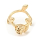 Brass Open Cuff Rings&nbsp;RJEW-K254-04G-2
