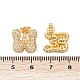 Brass Micro Pave Cubic Zirconia Stud Earrings&nbsp;EJEW-Z091-04G-W-3