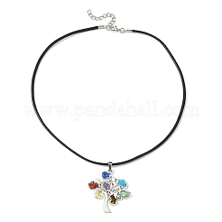 Alloy Tree of Life Pendant Necklaces&nbsp;NJEW-JN04559-02