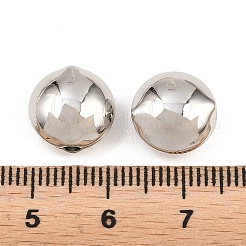 真鍮ビーズ  ラウンド  ラックめっき  長持ちメッキ  鉛フリー＆カドミウムフリー  プラチナ  11.5x6.5mm  穴：1.8mm&nbsp;KK-H292-11P