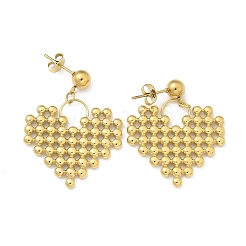 Ion Plating(IP) 304 Stainless Steel Stud Earrings for Women&nbsp;EJEW-A119-21G