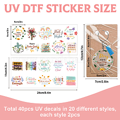 Flower Theme DIY Blank Oval Acrylic Keychain Making Kits&nbsp;DIY-GO0002-74