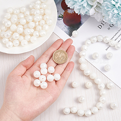 食品グレードの環境に優しいシリコーンビーズ  ラウンド  雪  12mm  穴：2mm&nbsp;SIL-WH0010-10D