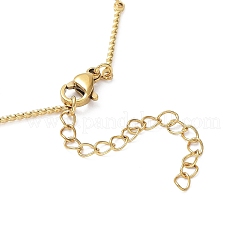 Ion Plating(IP) 304 Stainless Steel Twist Bar Link Chain Necklace&nbsp;NJEW-K249-08G