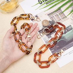 Acrylic Curb Chain Bag Strap&nbsp;FIND-WH0077-21