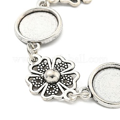 Antique Silver Plated Alloy Link Chain Bracelet Making&nbsp;MAK-K023-02G-AS