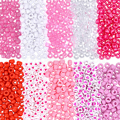 1200Pcs 10 Styles Opaque Plastic and  Opaque Acrylic Beads&nbsp;KY-PA0001-15A