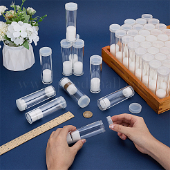 Transparent Plastic Coin Storage Tube&nbsp;AJEW-WH0007-37D
