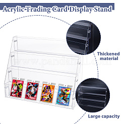4-Tier Acrylic & PVC Organizer Display Riser Holder for Postcards Brooches&nbsp;ODIS-WH0108-041B