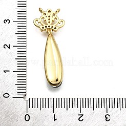 Rack Plating Brass Micro Pave Cubic Zirconia Pendants&nbsp;KK-K401-58G
