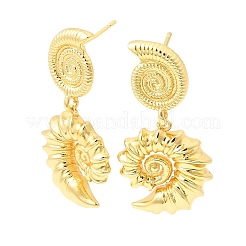 Brass Dangle Stud Earrings&nbsp;EJEW-D355-04G
