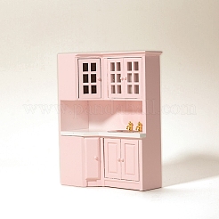ミニドールハウス キッチン ごっこ遊びテーブル  マイクロランドスケープドールハウスアクセサリー  小道具の装飾のふりをする  ミスティローズ  127x57x175mm&nbsp;PW-WG838F5-01