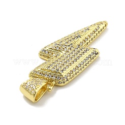 Rack Plating Brass Micro Pave Cubic Zirconia Pendants&nbsp;KK-D359-29G