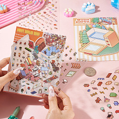 PET Plastic Picture Stickers&nbsp;DIY-TA0015-80E