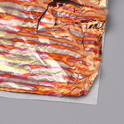 模造金箔シート  正方形  絵画用  手工芸品  写真フレーム  彫刻  家具  芸術の装飾  金メッキ  爪  染み模様  14x14cm&nbsp;DIY-WH0030-35A