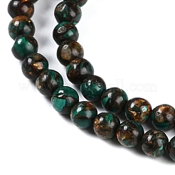 Assembled Natural Malachite & Bronzite Beads Strands&nbsp;G-A230-D02-01