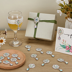 16Pcs Alloy Rhinestone Cabochons&nbsp;FIND-FG0004-26C
