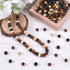 400Pcs 4 Styles  Natural Wood Beads&nbsp;WOOD-GF0002-15A