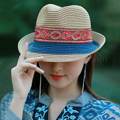 Ethnic Style Embroidery Polyester Ribbons&nbsp;SK-TAC0001-01
