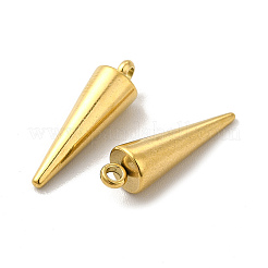 イオンプレーティング（IP）201ステンレスペンダント  コーンチャーム  18KGP本金メッキ  18.5x5.5mm  穴：1.5mm&nbsp;STAS-F290-01G