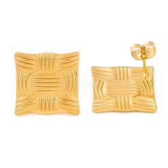 Ion Plating(IP) 304 Stainless Steel Stud Earrings for Women&nbsp;EJEW-L272-027G-01