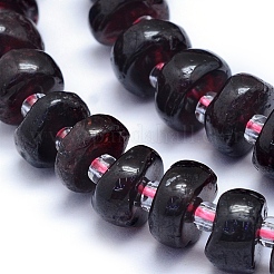 天然石ガーネットビーズ連売り  ナゲット  7~8x3~4.5mm  穴：1mm  約69個/連  15.55インチ（39.5cm）&nbsp;G-L552F-04