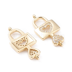 Brass Micro Pave Cubic Zirconia Links&nbsp;KK-F814-26G