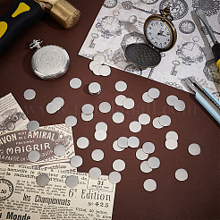 100Pcs 304 Stainless Steel Stamping Blank Tag Cabochons&nbsp;STAS-UN0055-71B
