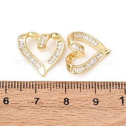 Brass Micro Pave Cubic Zirconia Linking Rings&nbsp;KK-G543-18G-01