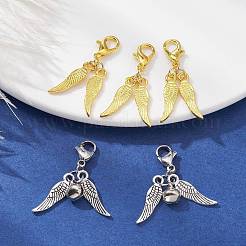 20Pcs 2 Styles Alloy Wings and Iron Bell Pendant Decoration&nbsp;HJEW-JM01309