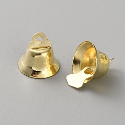 アイアン製ベルチャーム  ゴールドカラー  12.5x14.5mm  穴：2mm&nbsp;HJEW-WH0063-001G-05