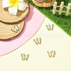5Pcs Brass with Cubic Zirconia Enamel Charms&nbsp;KK-SZ0003-41