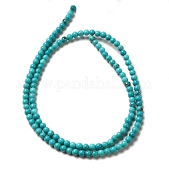 天然石ハウライトビーズ連売り  染め  ラウンド  ターコイズ  3mm  穴：0.8mm  約130~133個/連  15.39~15.75インチ（39.1~40cm）&nbsp;G-C025-15B