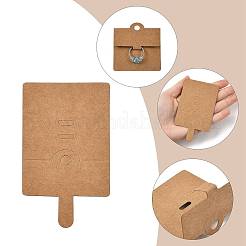 リング用長方形折りたたみ紙ジュエリーディスプレイカード50枚  50個のOPPプラスチックバッグ付き  ペルー  10.8x6x0.05cm&nbsp;CDIS-FS0001-31C