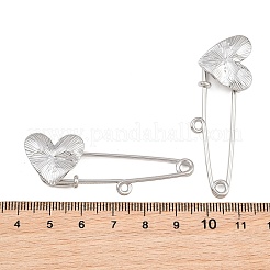 Radiant Heart 304 Stainless Steel Safety Pins Brooch Findings&nbsp;SA-CBA098D-15C-P01