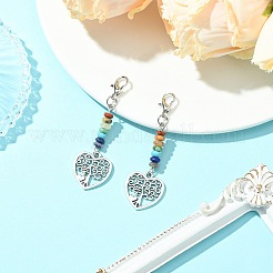 Alloy Tree of Life Pendant Decorations&nbsp;HJEW-JM01383-03