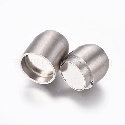 変色しにくい304ステンレススチール製のマグネット留め具と接着端  マット  コラム  ステンレス鋼色  25x14mm  穴：10.5mm&nbsp;STAS-G203-02P-B
