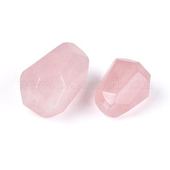 天然石ローズクォーツビーズ  ナゲット  多面カット  12.5~24.5x11.5~20.5x9.5~16mm  穴：1~1.4mm&nbsp;G-N360-11A-02