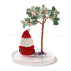 Christmas Natural Green Aventurine Chips Tree Decorations&nbsp;DJEW-K028-03C