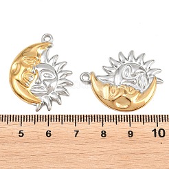 304 Stainless Steel Pendants&nbsp;STAS-D265-02GP-01