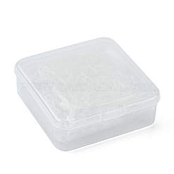 ラインストーン用プラスチック製スタッドピアスセッティング500個。  ベルイヤーナット1000個付き。  透明  12x3mm  ピン：0.8mm  2.5mmのラインストーンに適する&nbsp;KY-FS0001-06